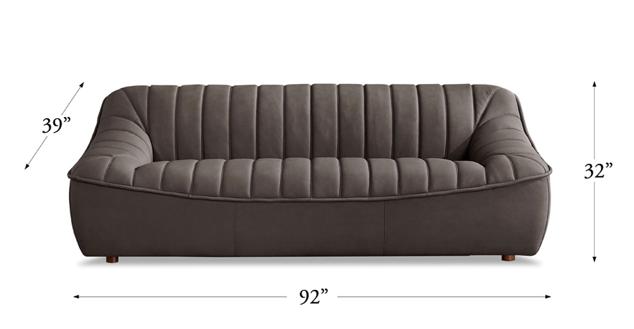 Snug Leather Sofa Collection, Chocolate Brown